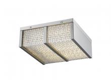 Avenue Lighting HF1124-BN - Cermack St. 12"  Square Flush Mount in Brushed Nickel with Textured Glass
