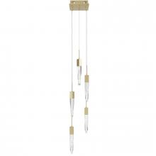 Avenue Lighting HF1900-5-AP-BB - Aspen  5 Light Multi  Pendant in Brushed Brass with Bubbled Crystal