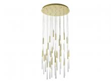 Avenue Lighting HF2031-FR-BB - Main Street  31 Light Frosted Glass Multi Pendant in Brushed Brass