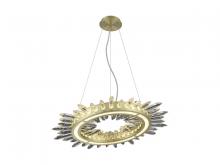 Avenue Lighting HF3027-BB - Aspen 27" LED Pendant in Brushed Brass with Bubbled Crystal Accent