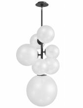 Avenue Lighting HF4277-BK-WHT - Delilah 40" Pendant in Black with White Glass