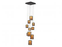 Avenue Lighting HF6010-DBZ - Brentwood 10-Light LED Multi Pendant in Dark Bronze with Beveled Glass