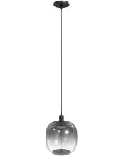Avenue Lighting HF9171-BK - Monaco 10" Acrylic Pendant in Black and Gradient Smoke Glass