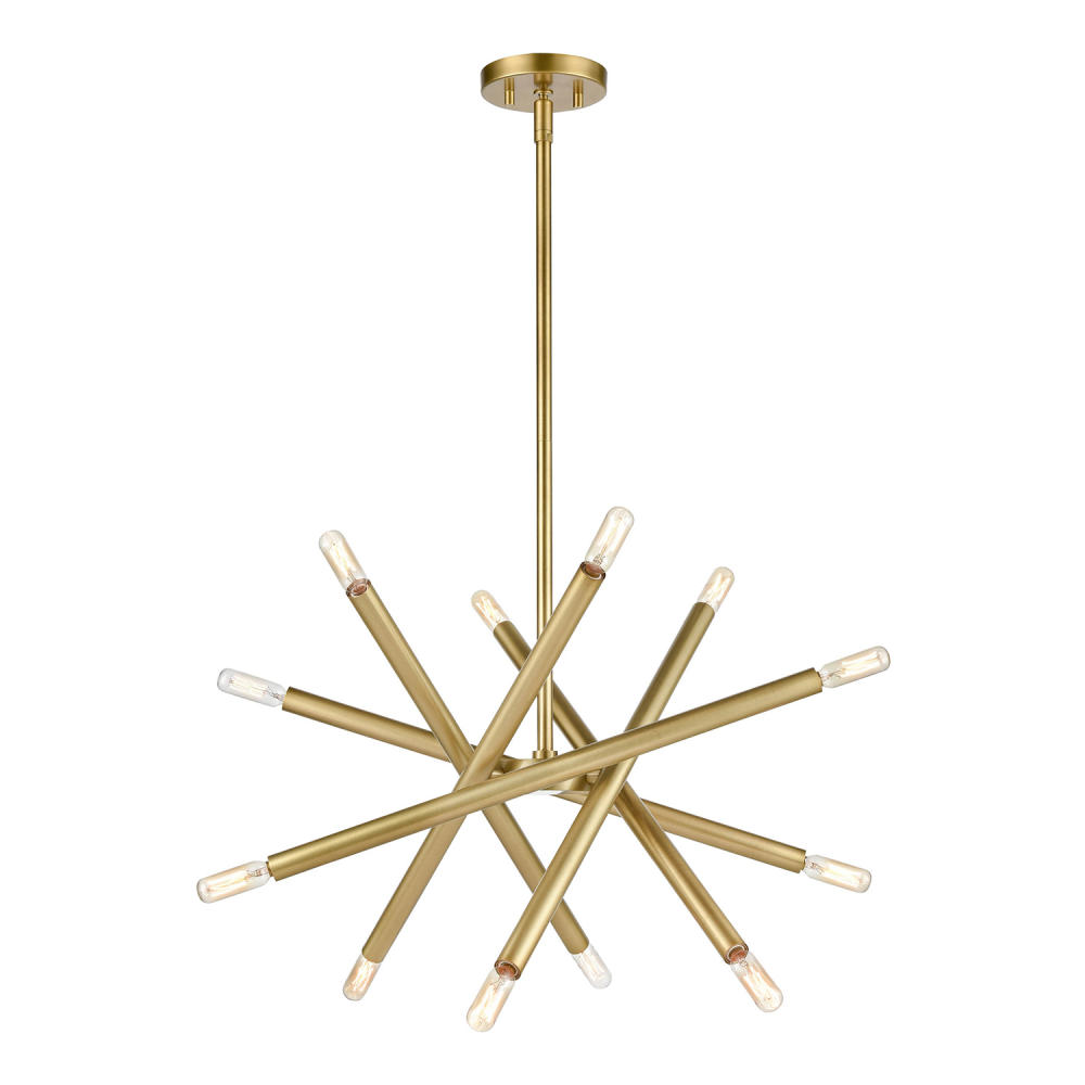 Mandelorian 21" 12-Light Adjustable Sputnik in Aged Brass
