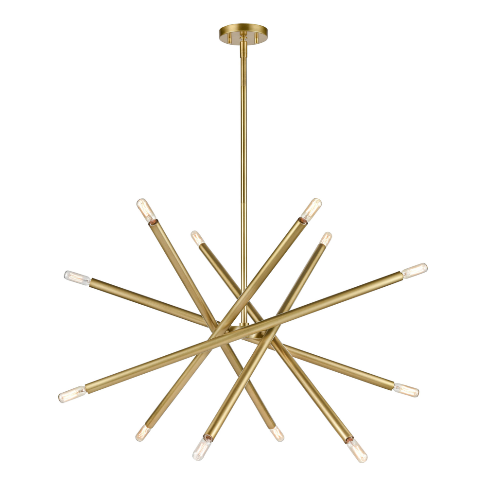 Mandelorian 32" 12-Light Adjustable Sputnik in Aged Brass