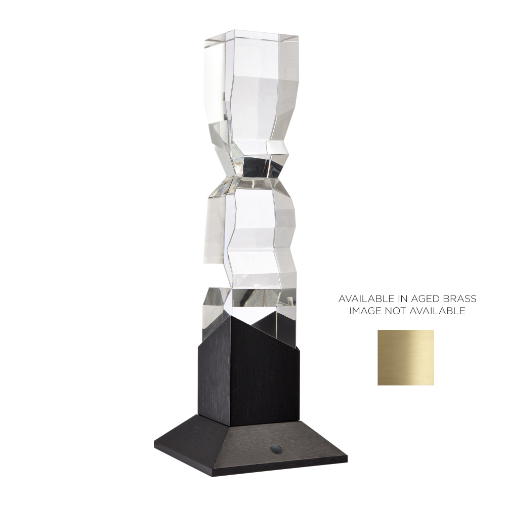 Mamadim 3"x3" Unique Crystal Desk Lamp in Aged Brass