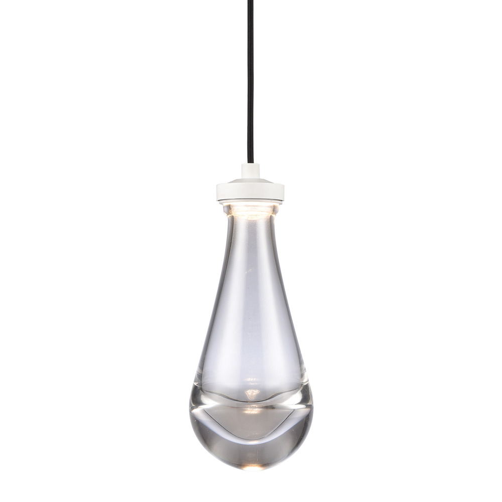 Vaso Water Drop LED Mini-Pendant in Matte White