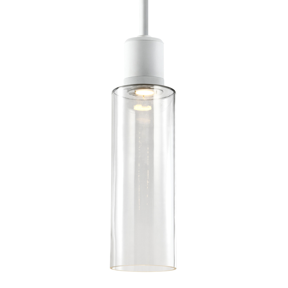 Zigrina 18" Glass Drum LED Pendant with Knurl Ring Matte White