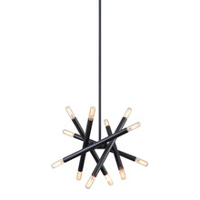 ZEEV Lighting CD10036-12-MBK - Mandelorian 14" 12-Light Adjustable Sputnik in Matte Black
