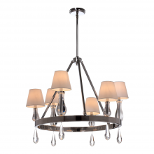 ZEEV Lighting CD10065-6-CH - Sophia 30" 6-Light, Ring Candle Chandelier in Polished Chrome