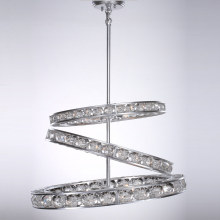 ZEEV Lighting CD10069-12-SL - Imbrium 24" 12-Light, 3-Tier Bubble Crystal Chandelier in Silver