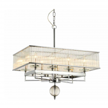 ZEEV Lighting CD10080-8-CG - Fantasia 8-Light, 2-Tiered Crystal Dinning Chandelier in Chrome