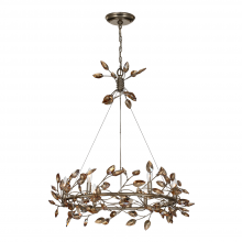 ZEEV Lighting CD10101-6-SL-AGP-CC - Misthaven 31" 6-Light, Organic Champagne Crystal Chandelier in Gold