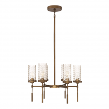 ZEEV Lighting CD10116-6-AB - Triticus 26" 6-Light, Glass Chandelier in Antique Brass