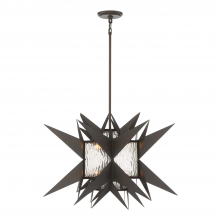 ZEEV Lighting CD10125-8-ORB - Astrum 28" Art Deco Pendant Light in Oil Rubbed Bronze