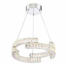 ZEEV Lighting CD10192-LED-CH - Shift 20" Crystal Ring Pendant