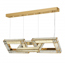 ZEEV Lighting CD10322-6-AGB - Lincroft 52" 6-Light, Crystal Linked Chandelier in Aged Brass