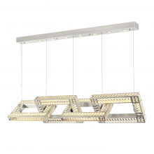 ZEEV Lighting CD10325-8-PN - Lincroft 67" 8-Light, Crystal Linked Chandelier in Polished Nickel