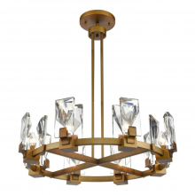 ZEEV Lighting CD10346-8-AGB - Horizon 32" 8-Light, Round Crystal Chandelier in Aged Brass