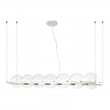 ZEEV Lighting CD10375-7-PN - Ensemble 50" 7-Light Glass Globe Linear Pendant in Nickel