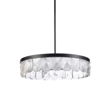 ZEEV Lighting CD11806-LED-32-SBB - Odraz 32" Infused Clear Crystal LED Chandelier in Satin Black