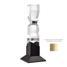 ZEEV Lighting DL11368-LED-1-3x3-AGB - Mamadim 3"x3" Unique Crystal Desk Lamp in Aged Brass