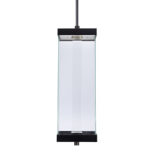 ZEEV Lighting EP11107-LED-24S-MBK - Claro Outdoor LED 24" Square Glass Crystal Pendant in Matte Black