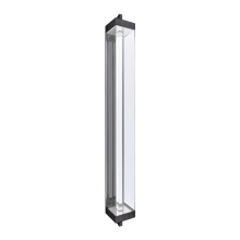 ZEEV Lighting EW11105-LED-72S-MBK - Claro Outdoor LED 72" Square Glass Crystal Sconce in Matte Black