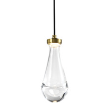 ZEEV Lighting MP10901-LED-AGB - Vaso Water Drop LED Mini-Pendant in Aged Brass