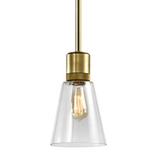 ZEEV Lighting P11705-E26-AGB-G16 - Zigrina Glass Bell E26 Pendant with Knurled Ring Aged Brass