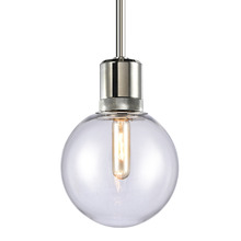 ZEEV Lighting P11707-E26-PN-G11 - Zigrina Globe Glass E26 Pendant with Knurled Ring Polished Nickel