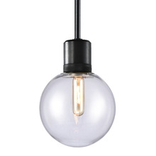 ZEEV Lighting P11708-E26-SBB-G11 - Zigrina Globe Glass E26 Pendant with Knurled Ring Satin Black