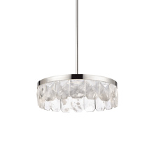 ZEEV Lighting P11802-LED-24-PN - Odraz 24" Infused Clear Crystal LED Pendant in Polished Nickel