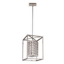 ZEEV Lighting P30017-1-SS - Struttura 10" Geometric Crystal Pendant in Stainless Steel