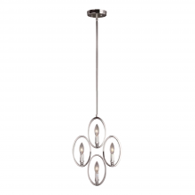 ZEEV Lighting P30028-4-CH - Aura 12" Vertical Candle Pendant in Polished Chrome