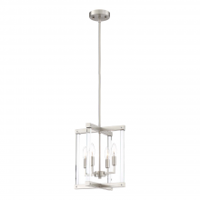ZEEV Lighting P30083-4-PN - Regent 12" 4-Light, Geometric Pendant in Polished Nickel