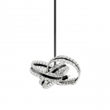 ZEEV Lighting P30113-3-MBK - Knot 14" 3-Light, Orbital Crystal Pendant in Matte Black