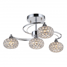 ZEEV Lighting SF50005-4-CH - Kent 18" 4-Light, Crystal Semi-Flush in Chrome