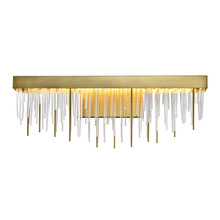 ZEEV Lighting VL10001-LED-24-AGB - Waterfall 26" Glass Linear LED Vanity in Aged Brass