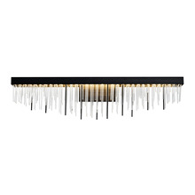 ZEEV Lighting VL10006-LED-36-SBB - Waterfall 35" Glass Linear LED Vanity in Satin Brushed Black
