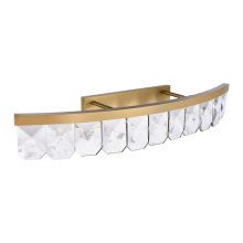 ZEEV Lighting VL11819-LED-45-AGB - Odraz 45" Infused Clear Crystal Curved LED Vanity In Aged Brass