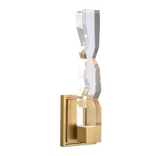 ZEEV Lighting WS11309-LED-1-2x2-AGB - Mamadim LED 2"x2" Single Crystal Wall Sconce in Aged Brass