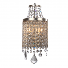 ZEEV Lighting WS70008-2-SL-AG-V - Palais 2-Light, Crystal Wall Sconce in Silver Leaf & Gold