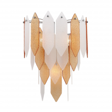 ZEEV Lighting WS70012-3-CH-ABF - Stratus 3-Light, Amber Glass Wall Sconce in Polished Chrome