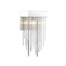 ZEEV Lighting WS70044-1-PN - Waterfall 1-Light, Vertical Glass Wall Sconce in Polished Nickel