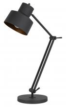 CAL Lighting BO-2966TB - 60W Davidson metal desk lamp with weighted base, adjustable upper and lower arms.