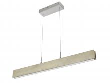 CAL Lighting FX-2965-18 - Colmar integrated LED Rubber wood ceiling island light with adjustable steel braided cable
