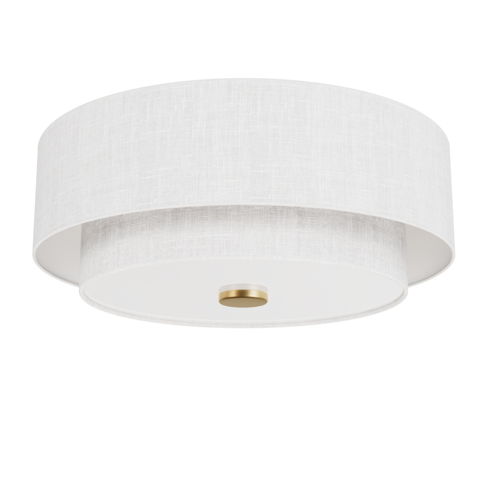Hunter Brookside Luxe Gold with Frosted Glass 2 Light Flush Mount Ceiling Light Fixture