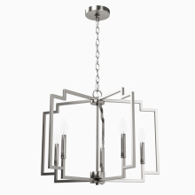 Hunter 49070 - Hunter Zoanne Brushed Nickel 5 Light Medium Chandelier Ceiling Light Fixture