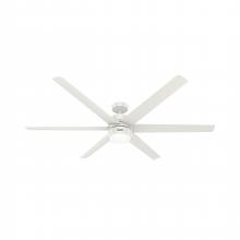 Hunter 51477 - Hunter 72 inch Solaria ENERGY STAR® Fresh White Damp Rated Ceiling Fan with LED Lt Kit